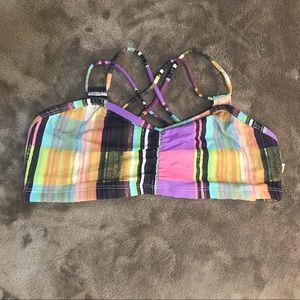3/$12 Shakti Activewear Multicolor Crisscross Yoga Top Sports Bra S